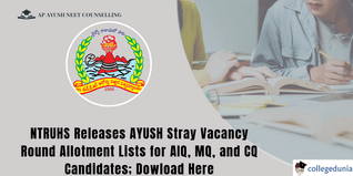 AP AYUSH NEET Counselling: NTRUHS Releases Allotment Lists for Stray Vacancy Rounds